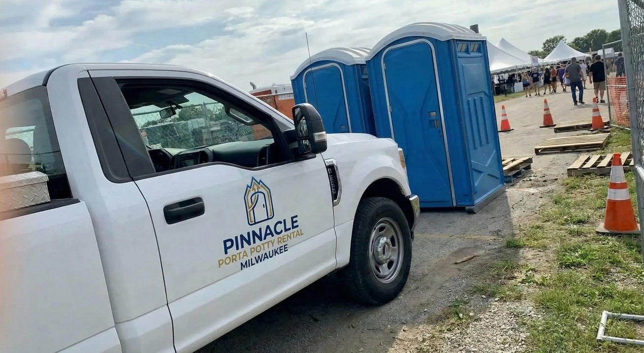 Pinnacle Porta Potty Rental Delivery Truck